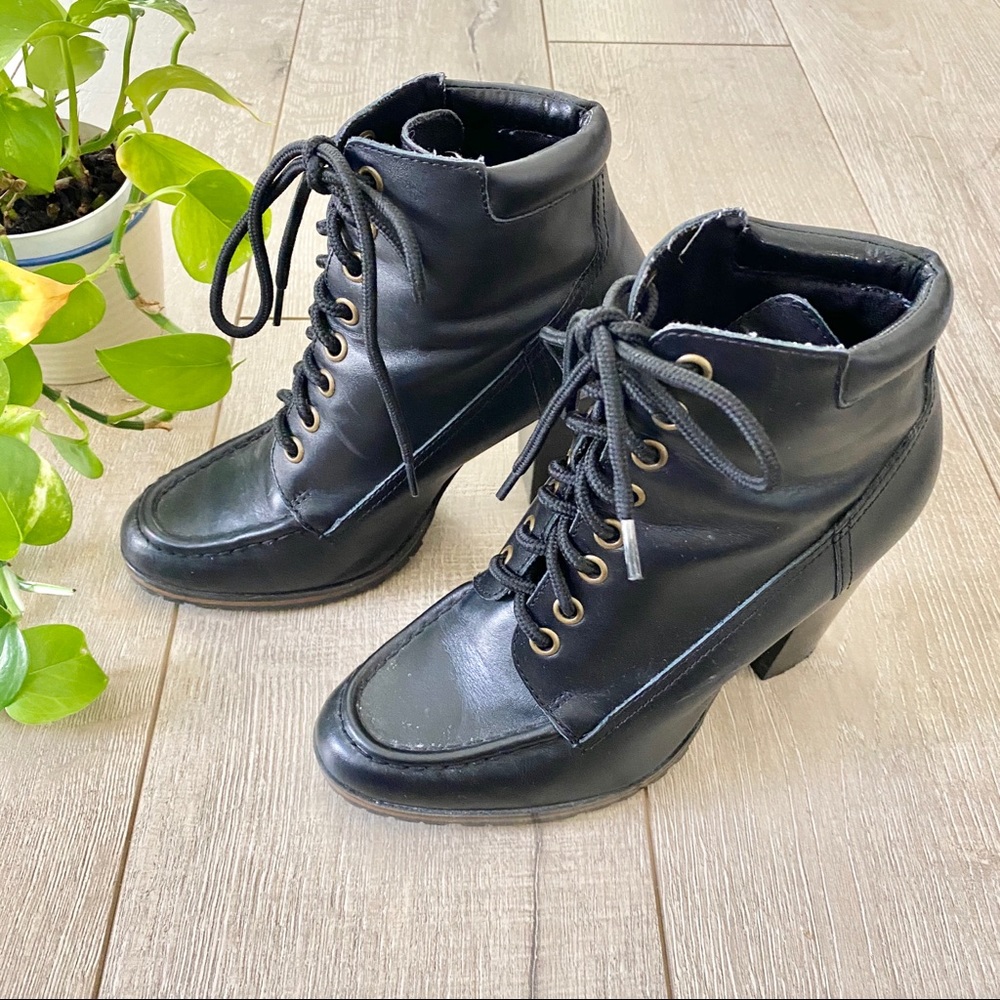 Colin Stuart Boots Heels Size 7 1/2 Black